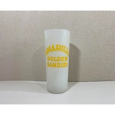 Vintage Amarillo Golden Sandies Texas High School Frosted Glass Tumbler picture