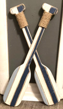Distressed Wooden Striped Oars Wall Decor Nautical Canoe Boat Paddles 2D Art 20