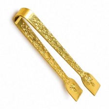 Metal Tongs -Brass Finish 3.75