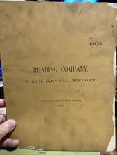 1903 READING COMPANY ANNUAL REPORT, With Map picture
