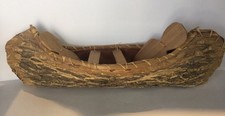Vintage Indian Canoe Birch Bark Canada Tourist Large 22