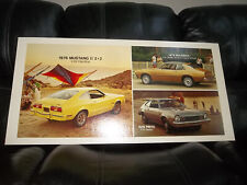 vintage 1976 oem ford mustang,maverick,pinto showroom poster cardboard 33x16 lrg picture