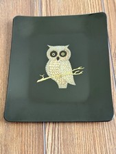 Vintage Mid-Century COUROC Of Monterey Owl Plate 6 X 7“ Tray Excellent Condition picture