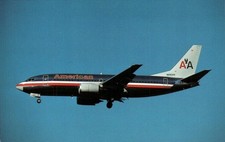 San Jose - American Airlines Boeing 737-3A4 N680AA - Airliner Postcard - c 1989 picture