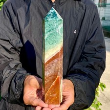 1.76LB Natural Ocean Jasper obelisk Crystal polished Mineral Specimen Healing picture