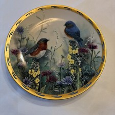 Lennox, Summer Interlude, Bluebirds, 1992, Nature's Collage Plate Collection picture