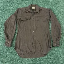 True Vintage 50s US Officers Army Regulation Form Fit  Button Shirt Mens Medium picture