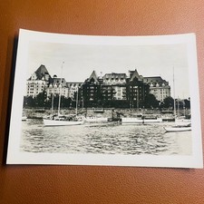 Empress Hotel Victoria BC Silver Gelatin Print Boats Architecture 1940s picture
