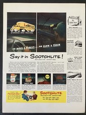 1952 Scotchlite Reflective Sheeting 3M Truck Train Road Color Vintage Print Ad picture
