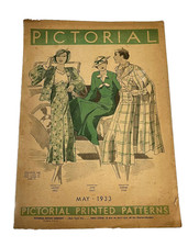 Pictorial Printed Patterns Fashion Magazine Paris Arrivals Design May 1933 picture