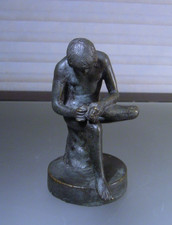 Early 19th C Roman Grand Tour Patinated Bronze Figure Sculpture The Spinario picture