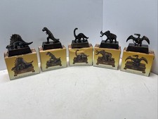 VTG NOS Set Of 5 Metal Dinosaur Pencil Sharpeners W/ Boxes  picture