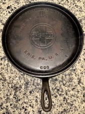Griswold #8 Vintage Restored Cast Iron Griddle Large Block Logo 608 picture