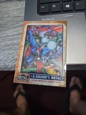 SkyBox 2023 Marvel Metal Universe Avengers A Soldier's Metal #SM7 Fangs Defeat picture