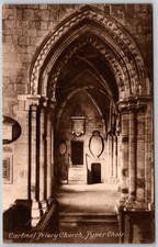 Cartmel Priory Church Pyper Choir Frith's Series RPPC Vintage Postcard picture