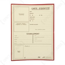 WW2 French Identity Card for Re-enactment picture