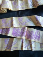 ANTIQUE EDWARDIAN SILK DRESS LABEL LOT OLD STOCK picture