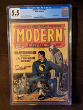 MODERN COMICS 65 CLASSIC BLACKHAWK GRIM REAPER COVER CGC 5.5 OW/W PAGES picture