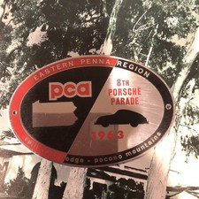 Vintage Original Porsche PCA Parade Grill Badge 1963 picture