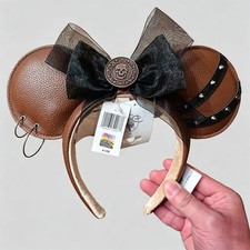 Authentic Disney 2024 Pirates of The Caribbean Brown Minnie Mouse Ears Headband picture