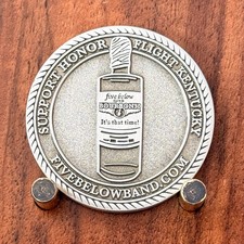 Five Below Band Flight Kentucky Bourbon Bottle Challenge Coin  W#26 picture