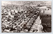c1955 Aerial View Downtown RPPC Portland OR Harbor Drive Willamette River picture
