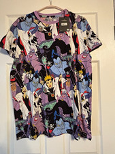 Cakeworthy Disney Villains All-Over Print Graphic T-Shirt Adult Unisex XL picture
