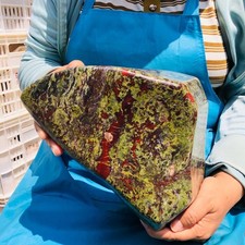 14.47LB Natural Dragon Blood Stone quartz crystal freeform specime mineral heali picture