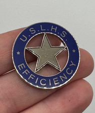 USLHS US Lighthouse Service Lapel Pin Efficiency Star Award Blue Enamel picture