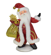 Annalee Christmas Crimson & Gold Santa Claus 9