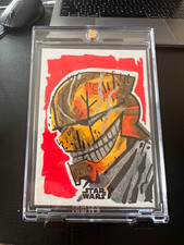 2025 Topps Chrome Star Wars The Stranger Qimir Sketch Card 1/1 Signed Joey Mason picture