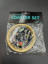 Souvenir Florida Metal Drinking 4 Coasters Vintage New Unopened picture
