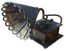 Vintage Spanish Iron Ashtray Gramophone Removable Ash Box Novelty Made in Spain picture