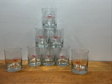 SET OF 8 Vintage Aeroshell Drinking Glasses Tumblers Shell Oil Aviation MINT picture