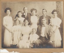 Large Edwardian Family Portrait Photograph c1910 Mounted Paper Photo picture
