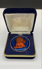 Garfield SilverTowne 1 Oz .999 Silver Round 1980 Colorized Signed Jim Davis picture