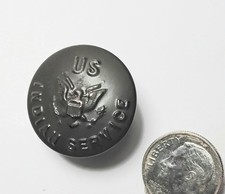 Original U.S. Indian Service uniform coat button brass w/black finish $32.00 picture