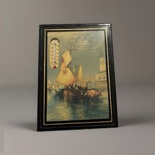 Vintage Advertising Genova Market Suisun Ca Customer Thermometer Holiday Gift picture