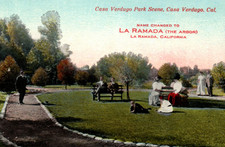 Casa Verdugo CA Park La Ramada Restaurant Postcard Pacific Electric Railway picture