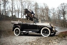 1923 Race Horse Tipperary Jumping Over Car – Vintage Historic Photos Set picture