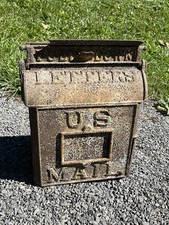 Antique Pat. May 8, 1884 Reading Stove Works U.S. Mail Cast Iron Letter Box  picture