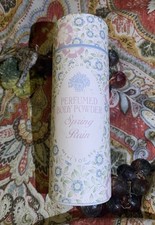 Spring Rain Scarborough & Company Perfumed Body Powder 3 Oz Rare Vintage Rare picture