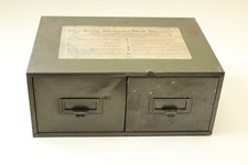 1936 Ford Salesman's Work Organizer Union Steel Chest 2 Drawer Vintage Dealer picture