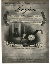 1956 Longines Men's Women's wrist watches graduation gift  Vintage Print Ad picture