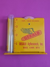 Vintage Dekalb AgResearch Metal Rain Gauge Recorder Dekalb Illinois corn picture