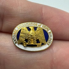 NAHB National Association Home Builders Lapel Pin Eagle Crest Enamel Gold Tone picture