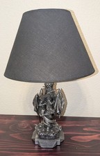 Vintage 1998 Summit Collection Gothic Dragon Table Lamp W.U.I. Black Shade. picture