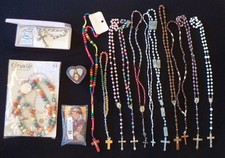 Lot of 15 Vintage & Modern Rosaries - Catholic Devotional Family, Chews Life picture
