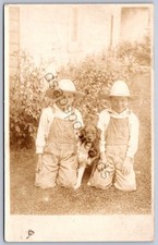 K54/ Interesting RPPC Postcard c1910 Children Child Cute Pet Dog 305 picture