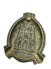 Vintage Reims Cathedral 1945 Commemorative Ashtray post WWII picture